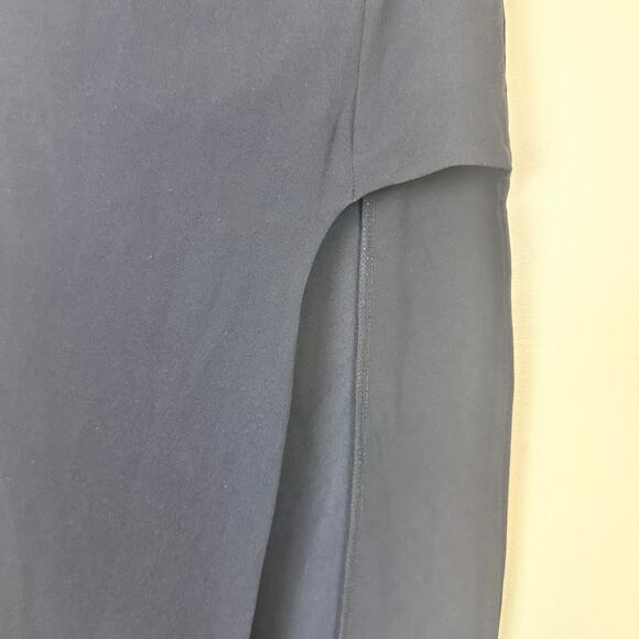 Zara Women's Black Cut Out Slit Maxi Skirt Built In Underwear Size Medium - Picture 3 of 6
